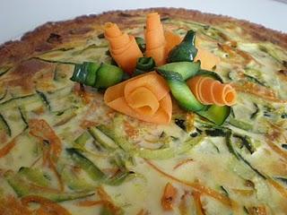 Crostata di riso con julienne di verdure