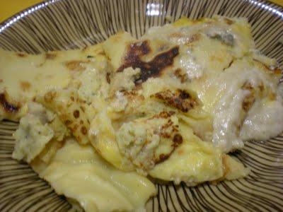 Pasticcio di Crepes di Riso con Salsa al Gorgonzola