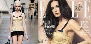 Demi Moore in Dolce & Gabbana su Elle UK di Mag 2010