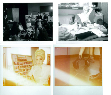 Lady GaGa al lavoro per la nuova Polaroid