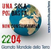 GIORNATA DELLA TERRA, ACQUA E AUTOPRODUZIONE