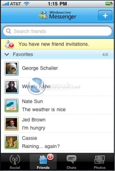 Windows Live Messenger in arrivo per iPhone ed iPod Touch
