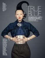 TRUE BLUE... French Grazia April 26 by Brian Keith with Xu Chao