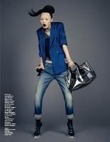 TRUE BLUE... French Grazia April 26 by Brian Keith with Xu Chao