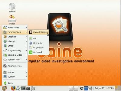 Linux Caine distribuzione Linux per informatica forense.