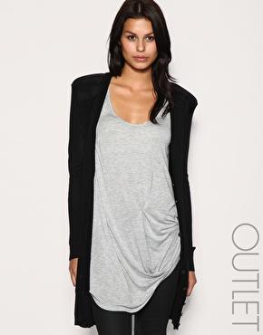 Enlarge Full Circle Silky Knit Mix Long Line Cardigan Image 1 of Full Circle Silky Knit Mix Long Line Cardigan
