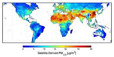 Realizzata la mappa globale delle polveri sottili