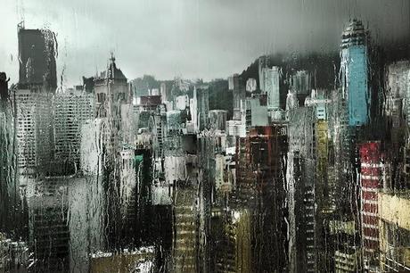 Hong Kong in the Rain by Christophe Jacrot