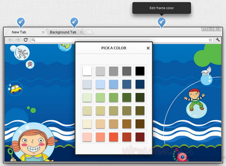 add colors Creare Temi per Google Chrome con lestensione My Chrome Theme 