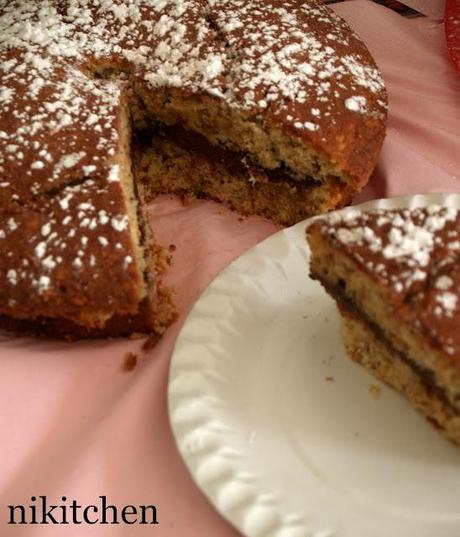 TORTA ALLE NOCCIOLE FARCITA DI NUTELLA