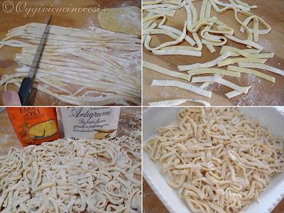 Taglioline con farina di ceci-La pasta e ceci con funghi porcini