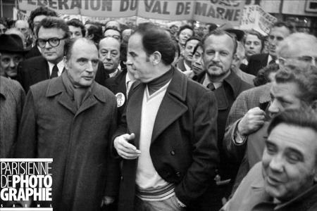 Georges Marchais, segretario PCF e François Mitterrand, PS