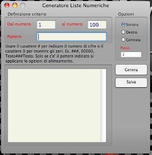 Software :: Generatore di lista numerica