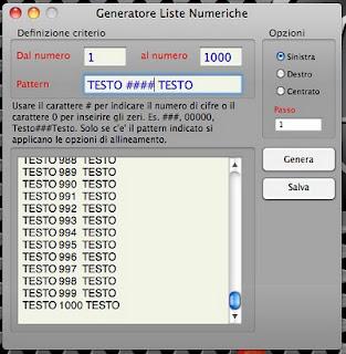Software :: Generatore di lista numerica