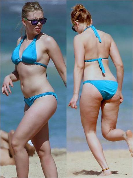 scarlett johansson bikini pics, now with more cellulite!