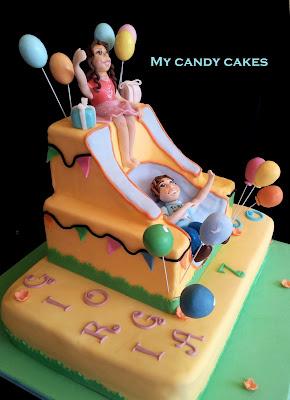 Baby party cake - Torta festa ai gonfiabili