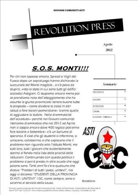 Revolution Press – Aprile 2012