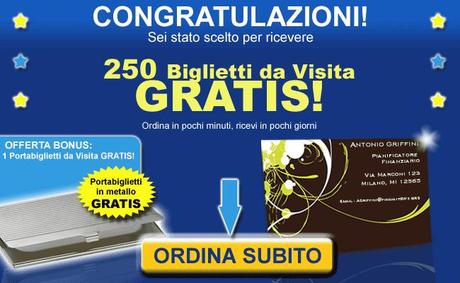 biglietti da visita gratis + portabiglietti in regalo