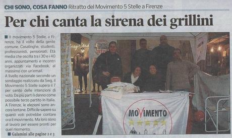 Articolo Uno sguardo esterno al MoVimento 5 stelle di Firenze