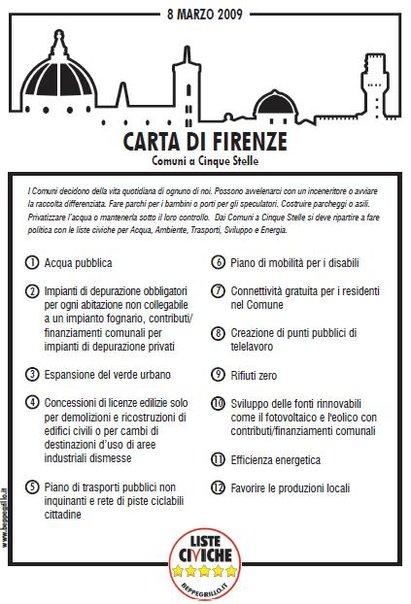 carta_di_firenze Uno sguardo esterno al MoVimento 5 stelle di Firenze