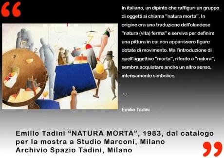 Francesco Tadini, Fondazione Marconi, natura morta di Emilio Tadini