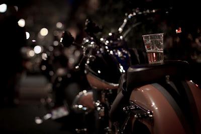 The aristocratic motorcyclist on stage The aristocratic motorcyclist on stage