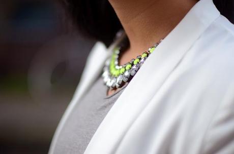 H&M; neon yellow necklace