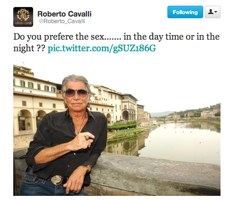 Roberto Calvalli Lets His Voice Be Heard on Twitter