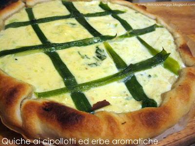 Quiche cipollotti erbe aromatiche festeggiare citazione 