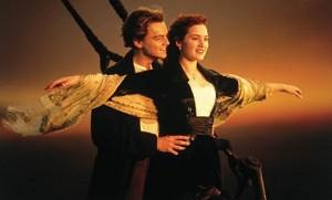 la famosa scena con Leonardo di Caprio e Kate Winslet sulla punta del Titanic