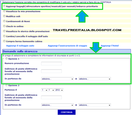 Aggiungere Bagaglio in Stiva dopo Prenotazione o check  in Ryanair