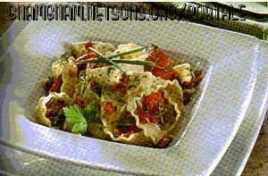 Reginette con salsa aromatica Reginette con salsa aromatica