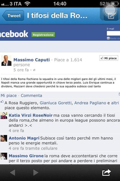 FOTO – Ecco il post di Massimo Caputi sul Napoli: “Il Napoli manca una grande…”