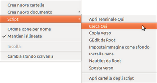 Menu contestuali in stile dark  sul tema Ambiance in Ubuntu 12.04 Precise Pangolin