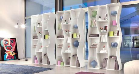 Libreria design modulare ONDA design Angelo Tomaiuolo by Tonin CASA