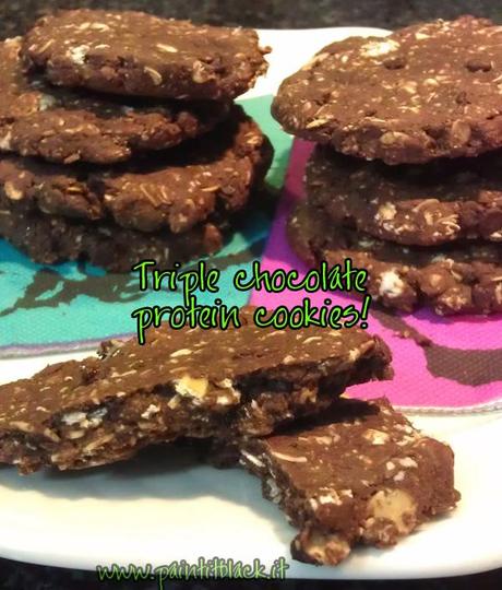 Triple Chocolate Protein Cookies