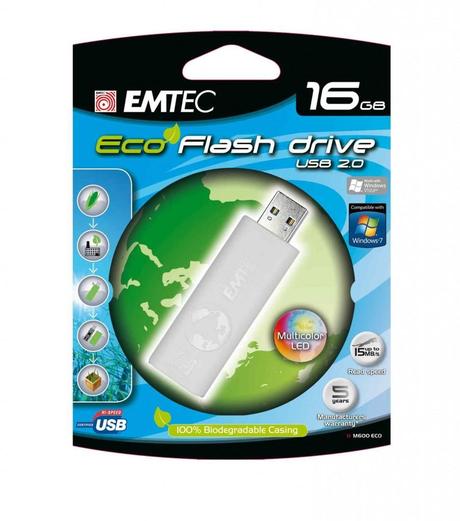Da EMTEC un pen drive usb completamente biodegradabile.