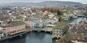 Una veduta di Zurigo