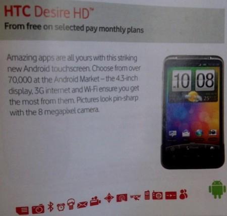 HTC Desire HD: in arrivo da Vodafone UK. E Vodafone Italia?