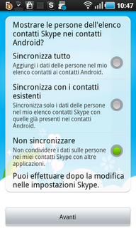 Disponibile Skyper per Android Disponibile Skyper per Android