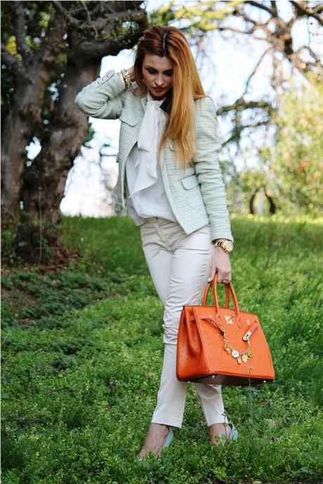 GREEN AND ORANGE OUTFIT