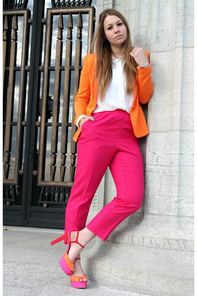 Orange blazer