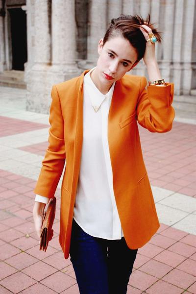 Orange blazer