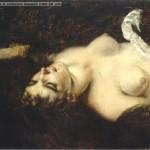Gustave Courbet - Donna nuda, studio per la donna e il pappagallo