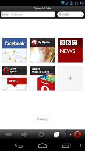 Opera Mobile1 Migliori Browser Web per smartphone e tablet Android