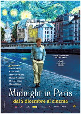“Midnight in Paris” di Woody Allen: avanti e indietro nel tempo lungo le incantevoli vie di Parigi.