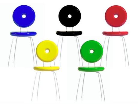 Sedia Ping design Paolo Rizzato per Serralunga: Olimpiadi di Londra
