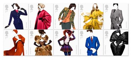 british fashion stamps _ johnson banks