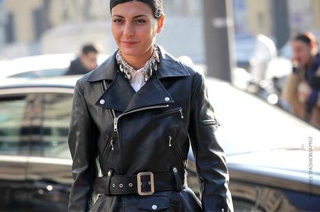 In the Street...Giovanna Battaglia...Love for the Leather