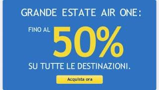 Air One - Sconto 50% voli Estivi